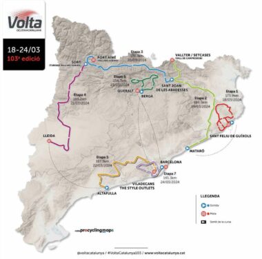 parcours Tour de Catalogne 2024